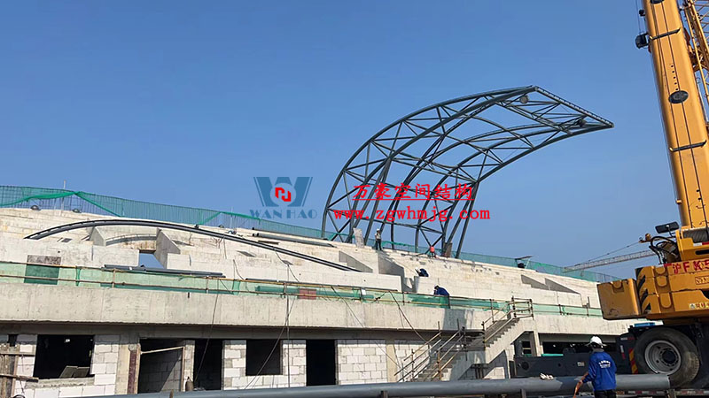 龍泉市體育場鋼膜結構工程完工