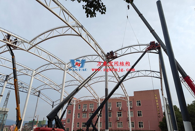 國網江西省電力有限公司培訓中心實訓基地改造膜結構項目最新施工進度