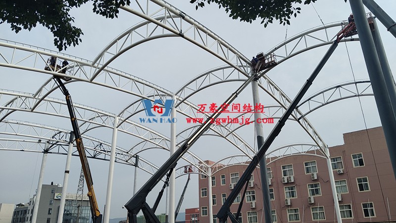 國網江西省電力有限公司培訓中心實訓基地改造膜結構項目最新施工進度
