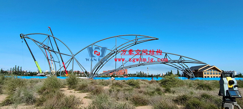 陜西定邊馬蓮灘沙漠公園鋼結構工程
