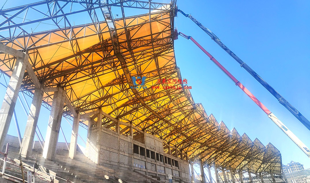 張掖奧體中心建設項目（EPC）總承包體育場PTFE膜結構專業分包工程
